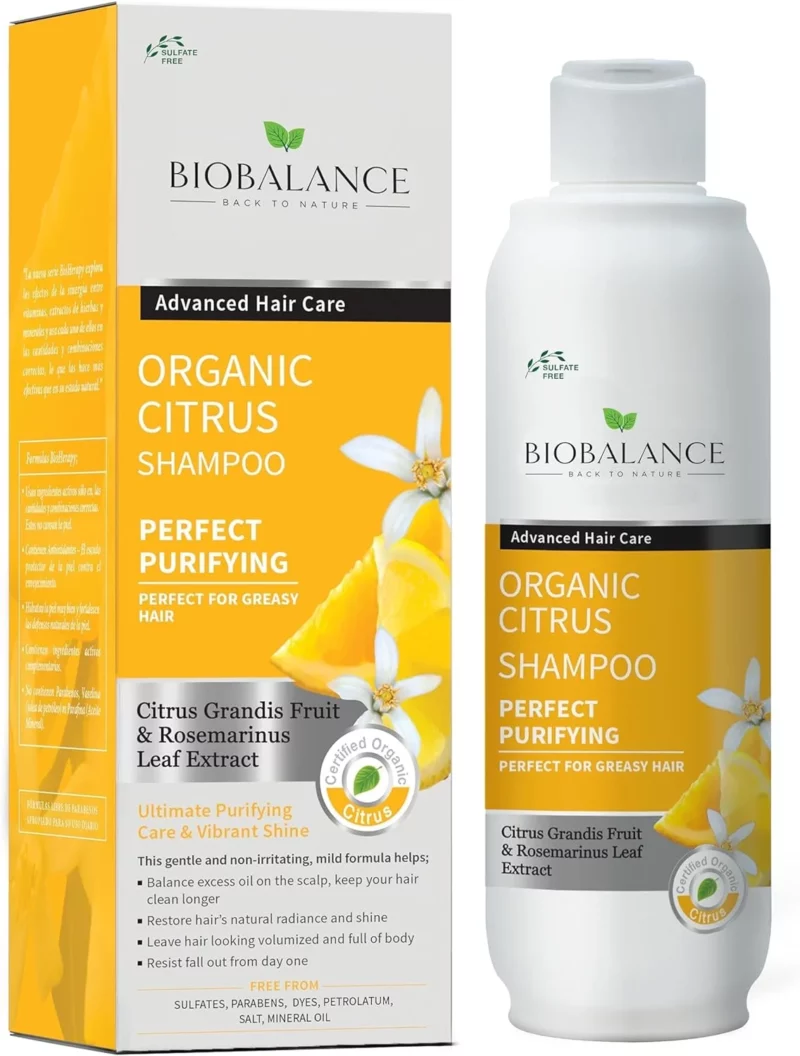 biobalance organic citrus shampoo cheveux gras 330ml