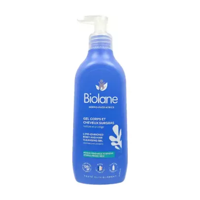 biolane dermo paediatrics gel corps et cheveux surgras 350ml