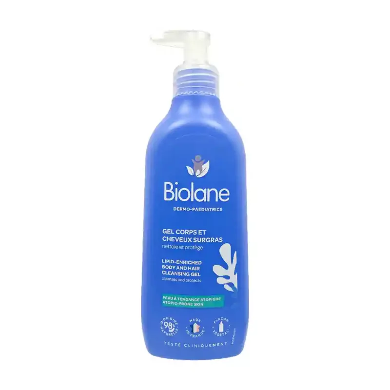 biolane dermo paediatrics gel corps et cheveux surgras 350ml