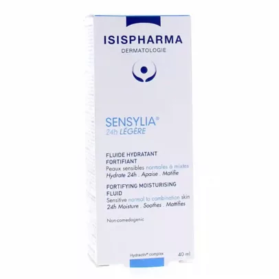 isispharma sensylia fluide hydratant fortifiant 24h legere 40ml